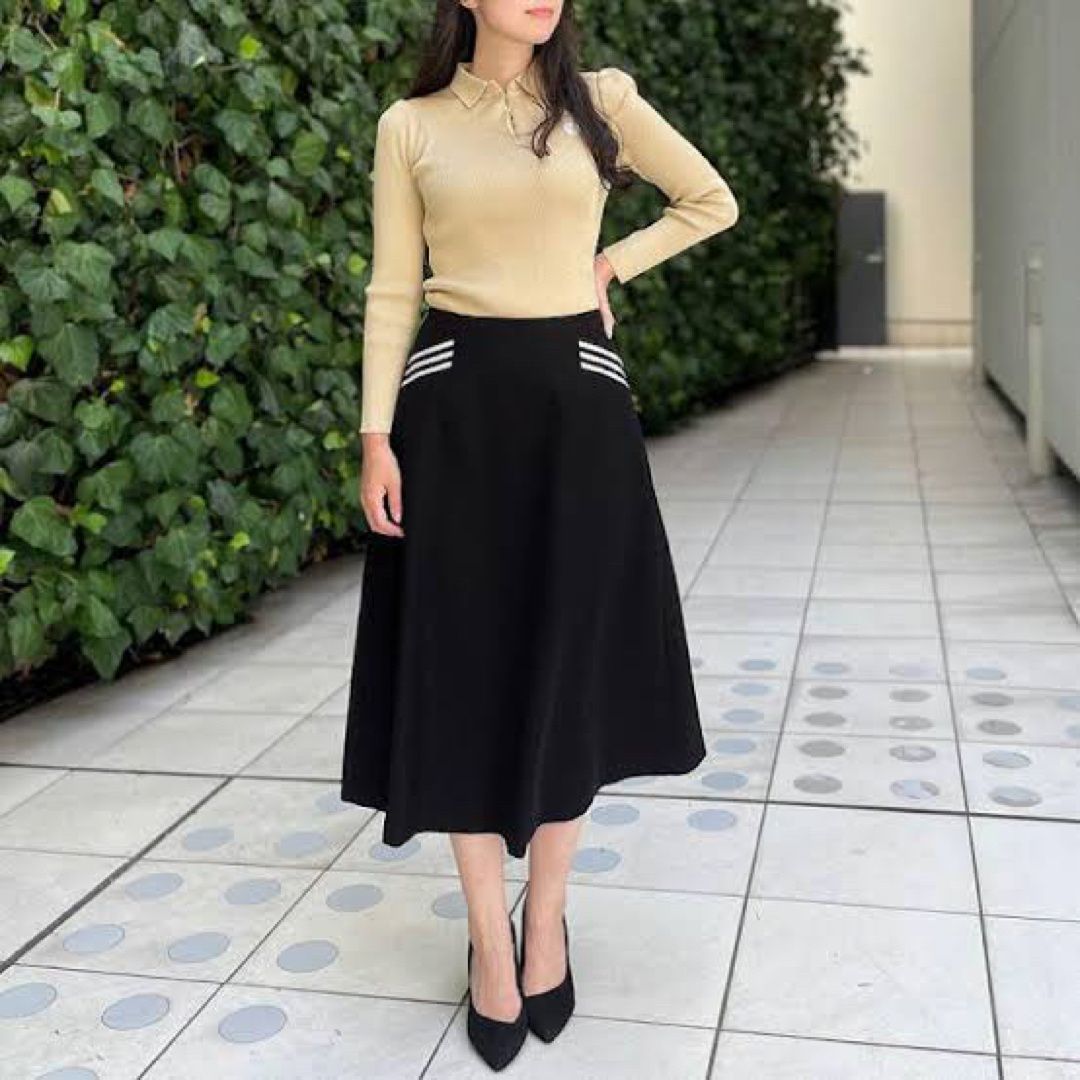Border Pocket Twill Skirt ひざ丈スカート Border Pocket Twill Skirt ひざ丈スカート