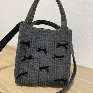 GYPSOPHILA - gypsohila travel bag(M)黒 リボンバッグの通販 by ...