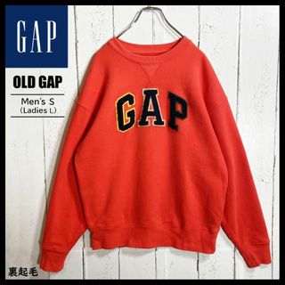 ギャップ(GAP)のオールドギャップ OLD GAP 刺繡ロゴ スウェット 90s 古着 S レッド(スウェット)