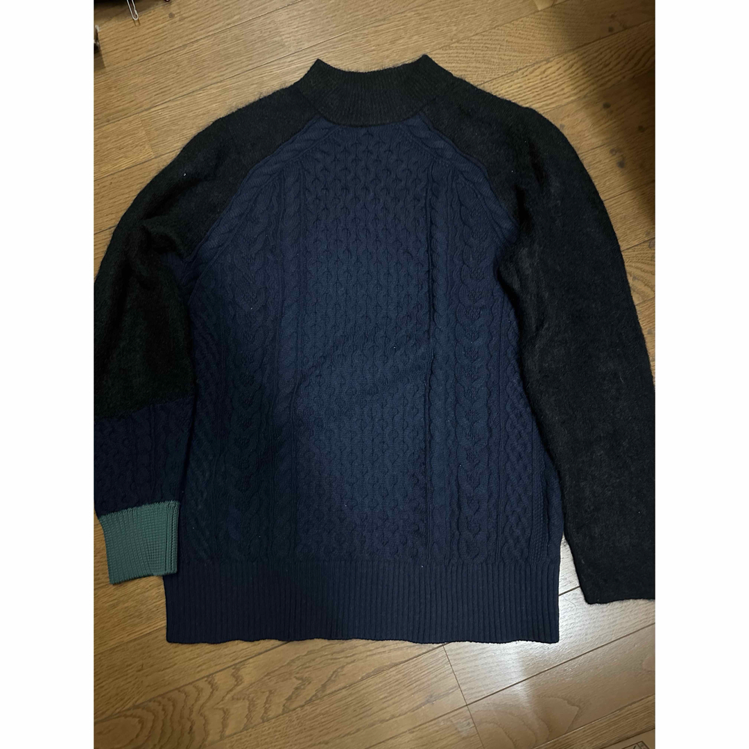 sacai CABLE PATTERN KNIT PULLOVER sacai CABLE PATTERN KNIT PULLOVER