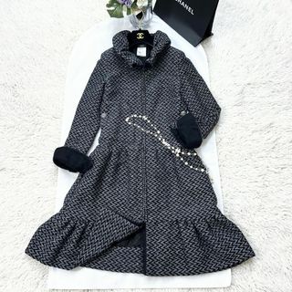 シャネル(CHANEL)の★CHANEL★美品★極レア★グリポア★ツイード★フレアー★ワンピース★コート(ロングコート)