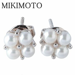 ミキモト(MIKIMOTO)のミキモト ベビーパール ピアス 現行モデル PE-1775PU型 アコヤパール3.2mm K18WG 新品仕上げ済 MIKIMOTO【15709】(ピアス)