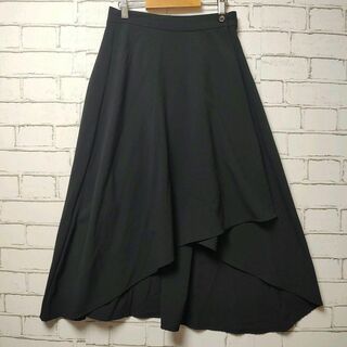 【MEDDUM】スカート (S-M相当) ブラック 切り替え スカート 個性的(ひざ丈スカート)