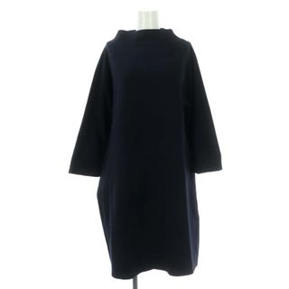 ドレステリア(DRESSTERIOR)のドレステリア コットンストレッチポンチ ワンピース ミモレ ロング 紺(ロングワンピース/マキシワンピース)