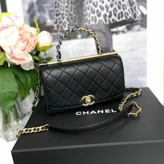 シャネル(CHANEL)のシャネル ラムスキン マトラッセ トップハンドル 2wayバッグ(ショルダーバッグ)