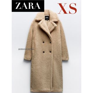 Zara ショート丈　フェイクファー　コート　Sサイズジャケット/アウター