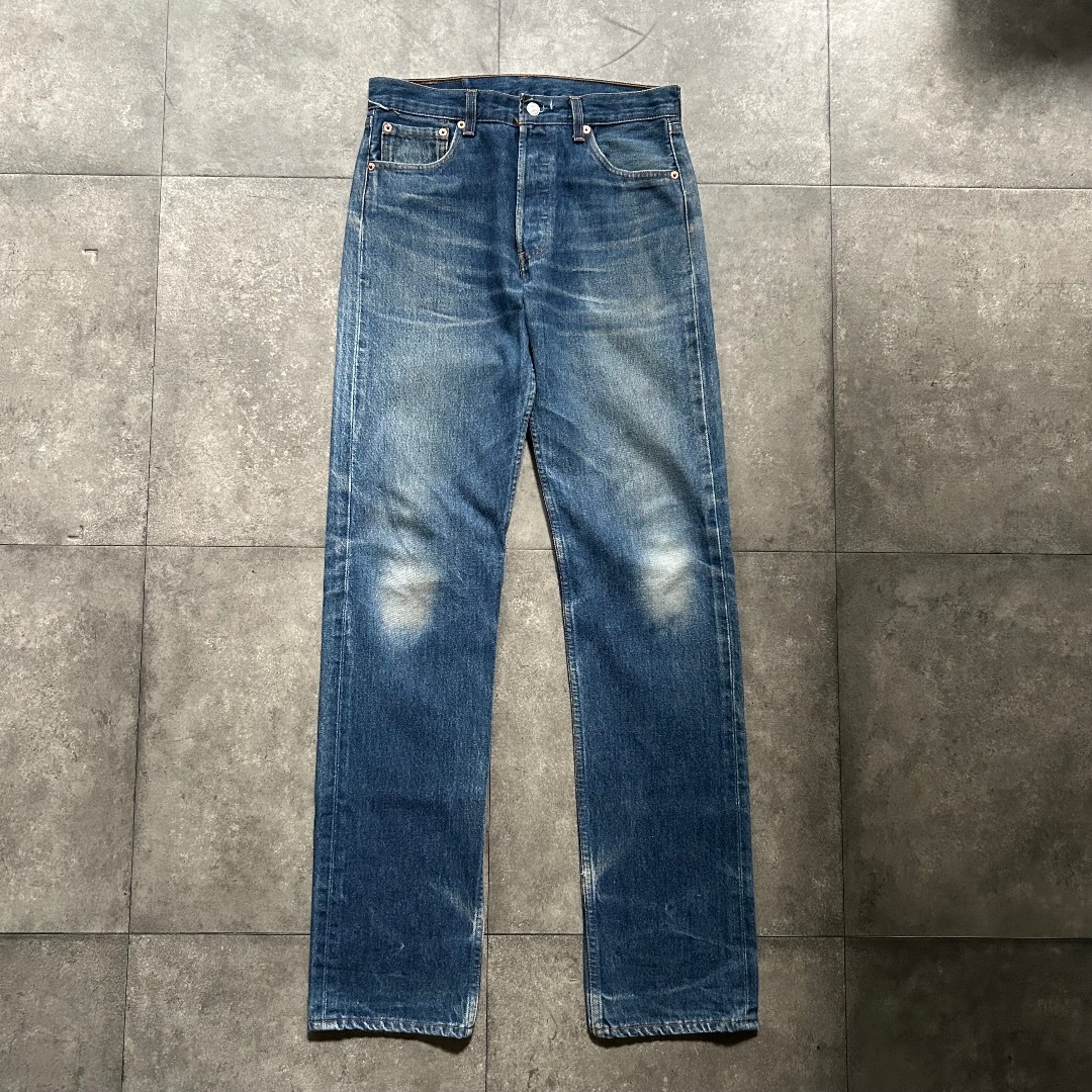 Levi's - 90s リーバイス501 USA製 30×34 濃紺 ヒゲ/ハチノスの Levi's - 90s リーバイス501 USA製 30×34 濃紺 ヒゲ/ハチノスの