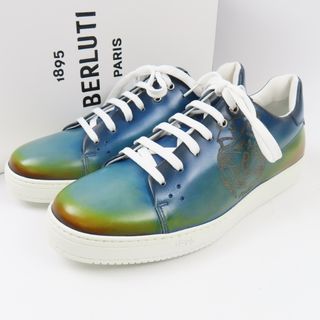 ベルルッティ(Berluti)の新品同様美品 Berluti ベルルッティ プレイタイムスクリット 靴 シューズ カリグラフィ 10 28cm グラデーション スニーカー ヴェネチアンレザー ブルー メンズ【中古】(スニーカー)