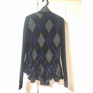 サカイ(sacai)の【未使用美品】サカイsacai フリル ニット トップス アーガイル(ニット/セーター)