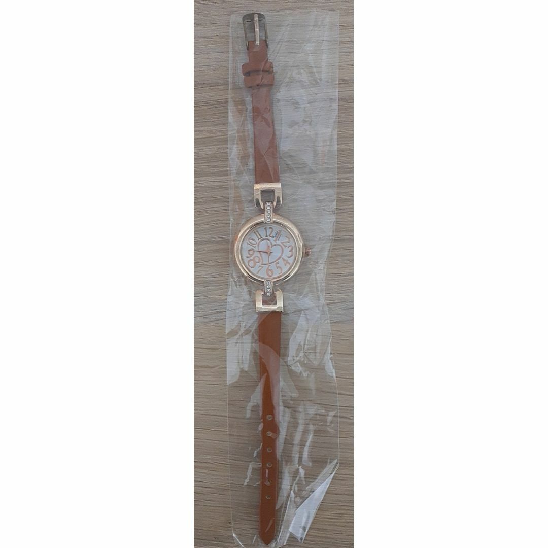  JH8 ピンクゴールド×キャメル セラミック調腕時計 レディース腕時計 レディースのファッション小物(腕時計)の商品写真