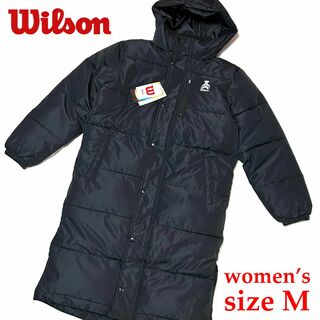 ウィルソン(wilson)の新品　Ｍサイズ　ウィルソン　レディース　ナノリップ 中綿 ロングコート　ブラック(ロングコート)