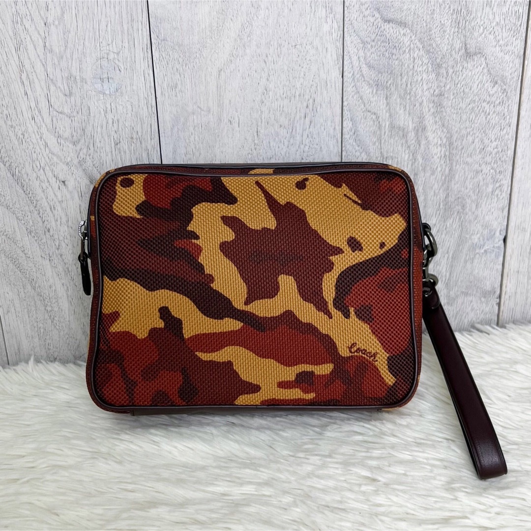 人気♡極美品♡説明書付♡COACH コーチ カモフラ コンビ クラッチバッグ 人気♡極美品♡説明書付♡COACH コーチ カモフラ コンビ クラッチバッグ