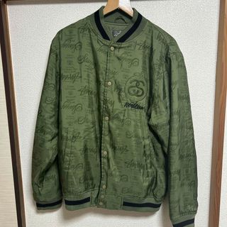 00s Y2K STUSSY ステューシー 総柄 フリース リバーシブルCs_Jacket