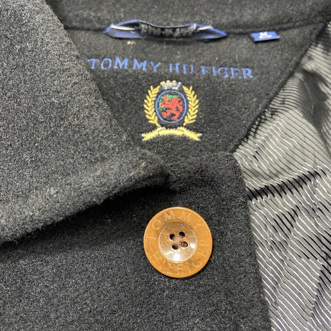 TOMMY HILFIGER(トミーヒルフィガー)のトミーフィルフィガー TOMMY HILFIGER メンズコート 古着 M 黒 メンズのジャケット/アウター(ピーコート)の商品写真