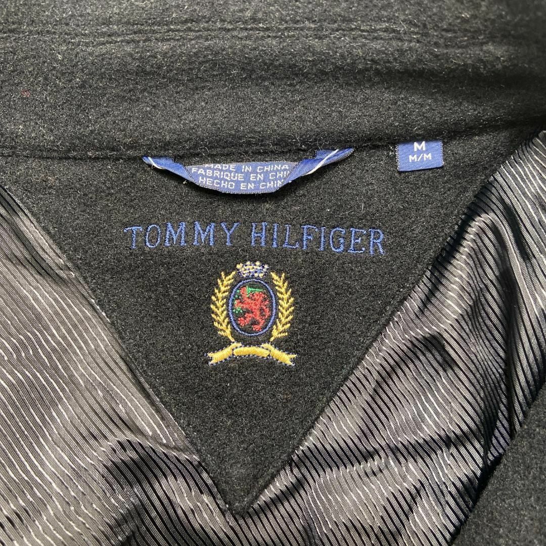 TOMMY HILFIGER(トミーヒルフィガー)のトミーフィルフィガー TOMMY HILFIGER メンズコート 古着 M 黒 メンズのジャケット/アウター(ピーコート)の商品写真