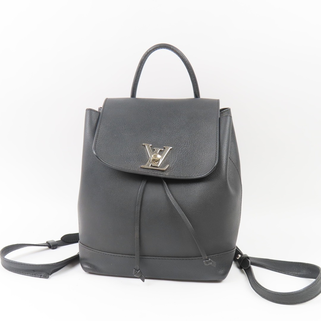 美品 LOUIS VUITTON ルイヴィトン ロックミー バッグ バックパック リュック・デイパック レザー ブラック レディース440円10万円