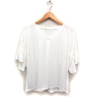 イッカ(ikka)のイッカ ikka クロスVネック カットソー Tシャツ 半袖 袖スリット 無地(カットソー(半袖/袖なし))