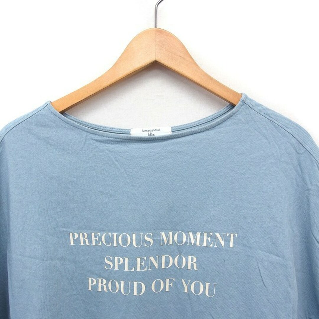 SM2(サマンサモスモス)のサマンサモスモス SM2 blue サイドスリットカットソー Tシャツ  ワイド レディースのトップス(カットソー(半袖/袖なし))の商品写真