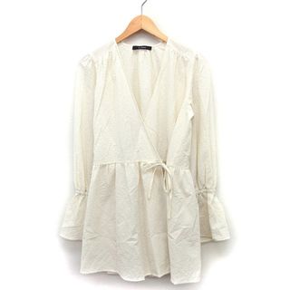 ダブルクローゼット(w closet)のダブルクローゼット w closet チュニック カットソー 前開き シワ加工(チュニック)