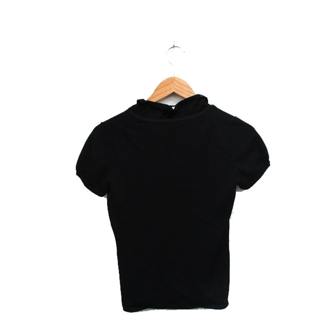 ANAYI(アナイ)のアナイ ANAYI カットソー Tシャツ 半袖 リボン フリル 38 ブラック レディースのトップス(カットソー(半袖/袖なし))の商品写真