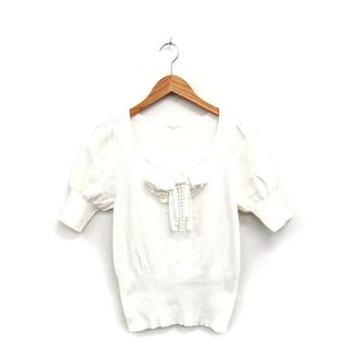 トゥービーシック(TO BE CHIC)のトゥービーシック ニット セーター 半袖 装飾品 リボン コットン 2(ニット/セーター)