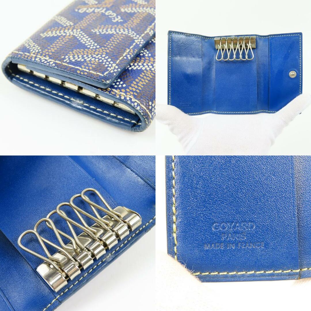 GOYARD(ゴヤール)の美品 GOYARD ゴヤール ヘリボーン 6連 メンズ キーケース/ゴヤールキャンバス ネイビー レディース【中古】 レディースのファッション小物(キーケース)の商品写真