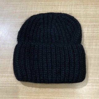 《新品》 アンゴラニット帽 ニット帽 ニットキャップ 帽子 ブラック 黒(ニット帽/ビーニー)
