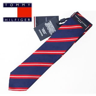 トミーヒルフィガー(TOMMY HILFIGER)の《トミーヒルフィガー》新品 シルク100% アメリカ式 レジメンタル柄ネクタイ(ネクタイ)