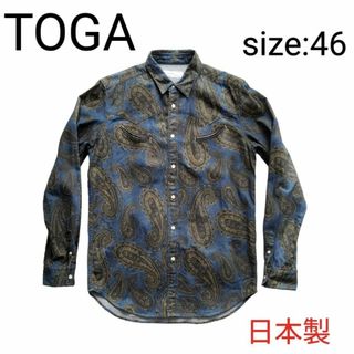 トーガビリリース(TOGA VIRILIS)のTOGAt virilis ペイズリー ウエスタン デニムシャツ size46(シャツ)