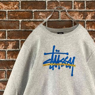 ステューシー(STUSSY)の【即完売】ステューシー　ショーンフォト　センターロゴ　グレー　長袖　スウェット(スウェット)