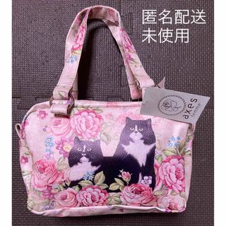 アクシーズファム(axes femme)のaxes femme 猫　バッグ　猫ちょこっとバッグ　花　フラワー　ピンク(ハンドバッグ)