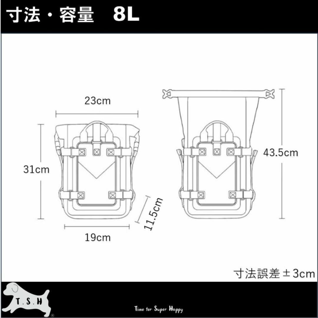 バイク用防水サイドバッグ ８L アクセサリー エンジンガード　【アーミーグリーン 自動車/バイクのバイク(装備/装具)の商品写真