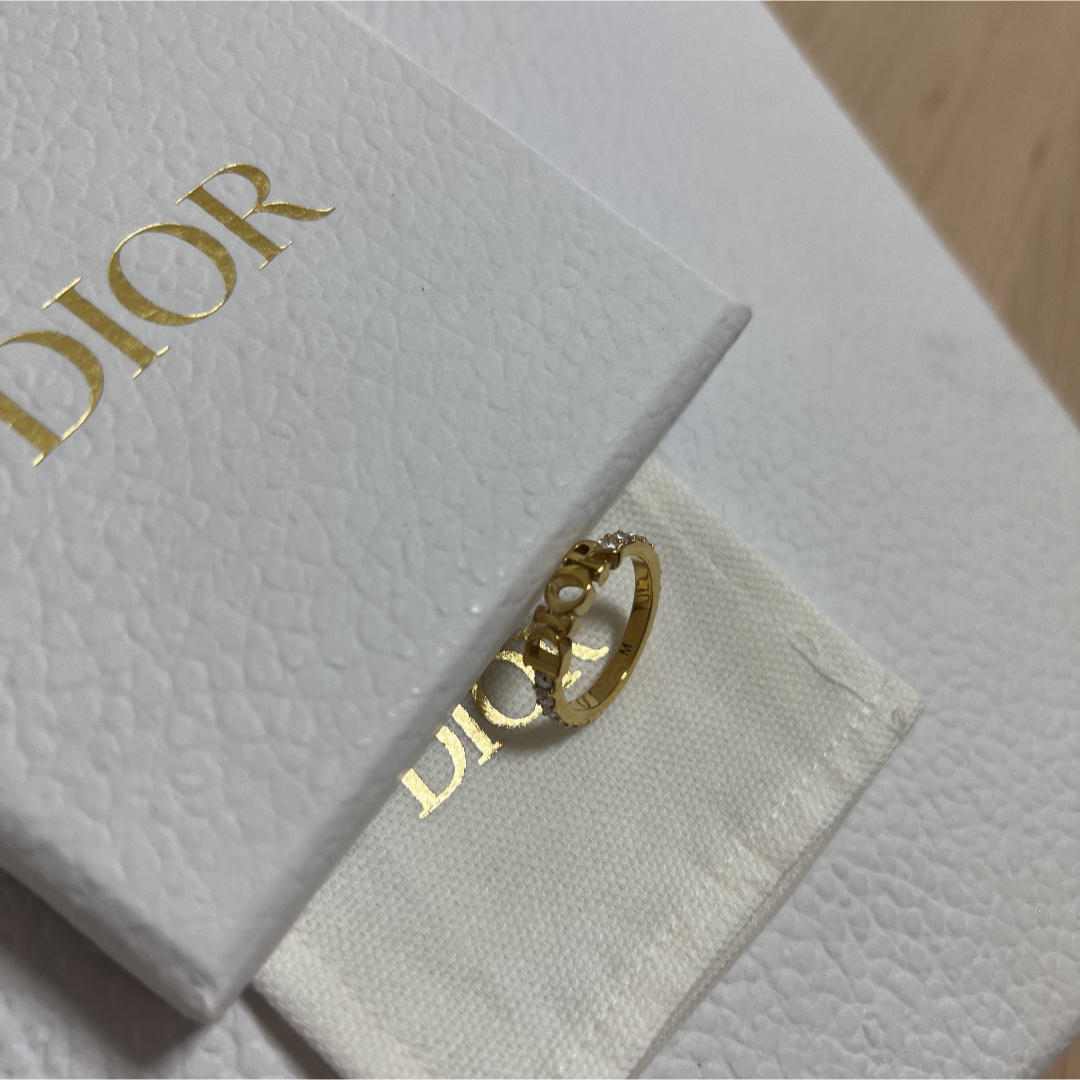 Christian Dior(クリスチャンディオール)のChristian Diorクリスチャンディオール指輪リング　ゴールドストーン レディースのアクセサリー(リング(指輪))の商品写真