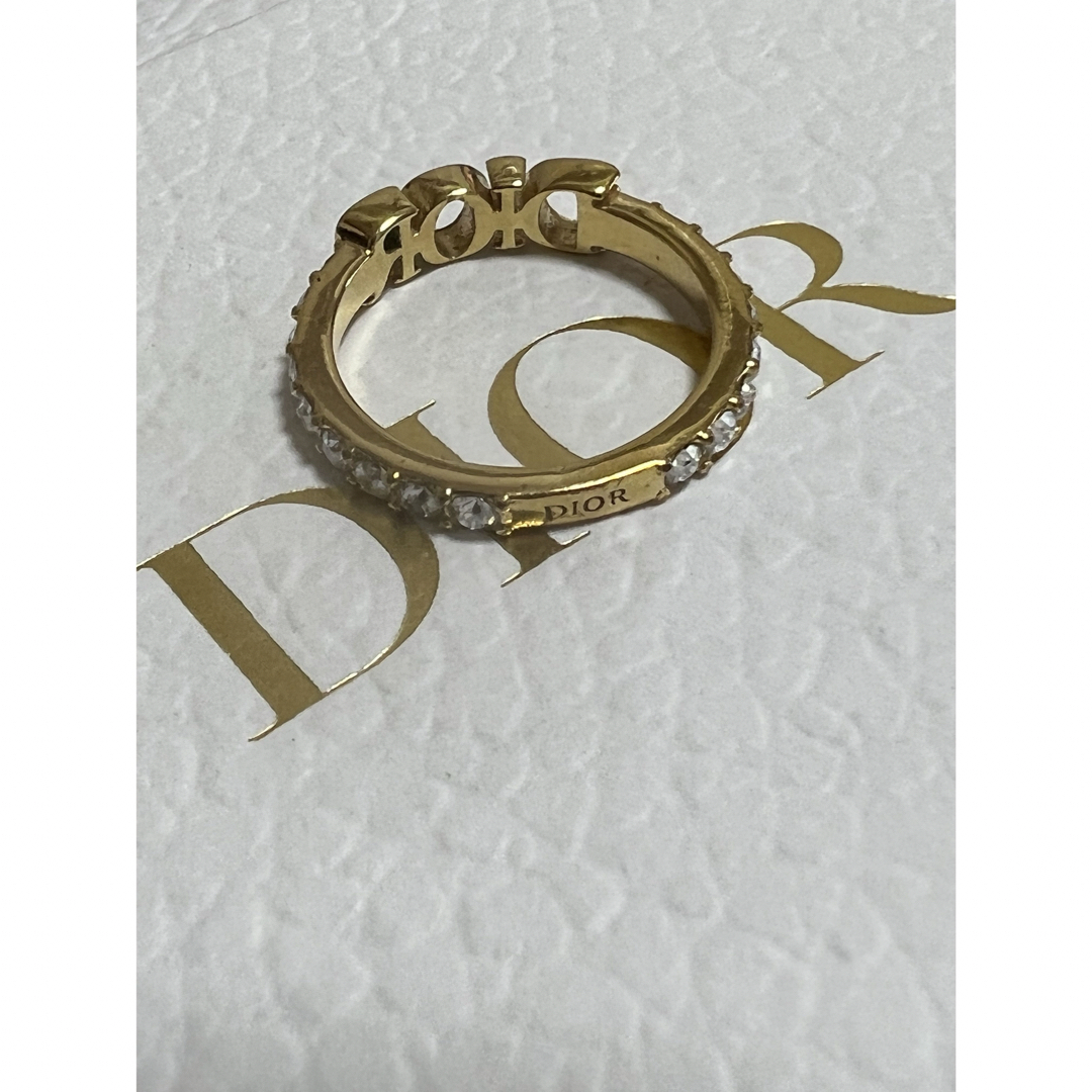 Christian Dior(クリスチャンディオール)のChristian Diorクリスチャンディオール指輪リング　ゴールドストーン レディースのアクセサリー(リング(指輪))の商品写真