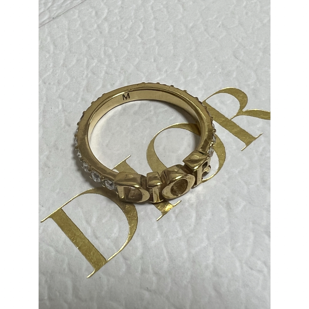 Christian Dior(クリスチャンディオール)のChristian Diorクリスチャンディオール指輪リング　ゴールドストーン レディースのアクセサリー(リング(指輪))の商品写真