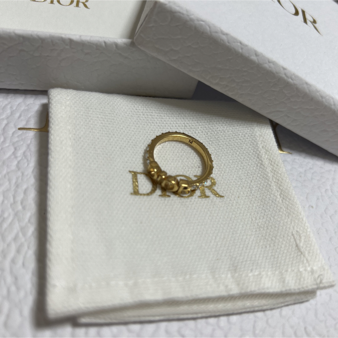 Christian Dior(クリスチャンディオール)のChristian Diorクリスチャンディオール指輪リング　ゴールドストーン レディースのアクセサリー(リング(指輪))の商品写真