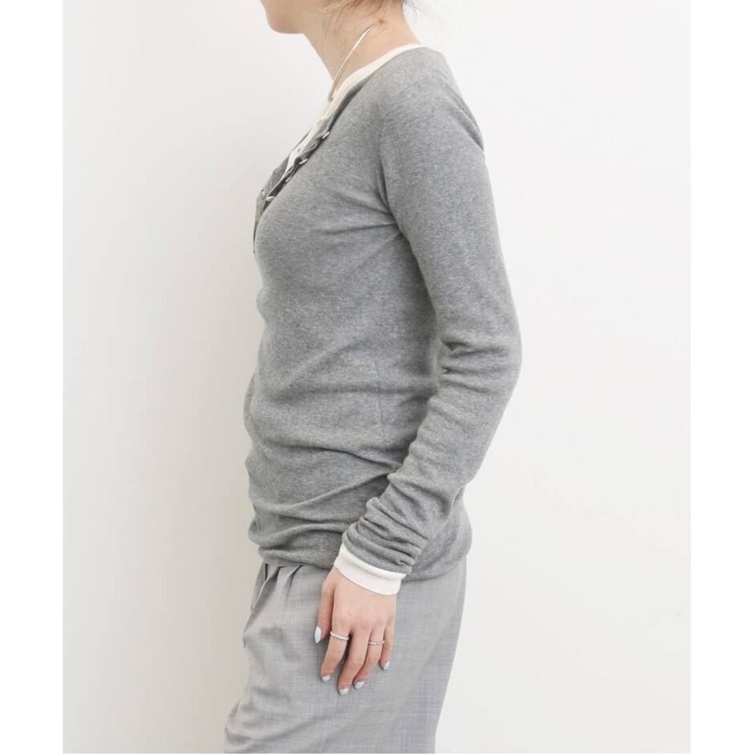 L'Appartement DEUXIEME CLASSE(アパルトモンドゥーズィエムクラス)のアパルトモン【GOOD GRIEF!】 HENLEY RIB レディースのトップス(ニット/セーター)の商品写真