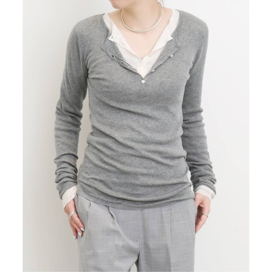 L'Appartement DEUXIEME CLASSE(アパルトモンドゥーズィエムクラス)のアパルトモン【GOOD GRIEF!】 HENLEY RIB レディースのトップス(ニット/セーター)の商品写真