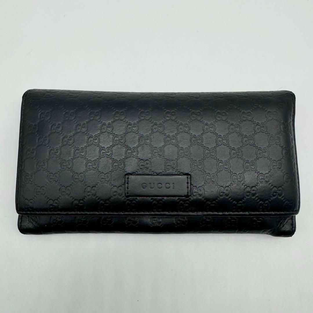 グッチ 長財布 マイクロ シマ GG ロゴ型押し ブラック レザー - 小物 グッチ 長財布 マイクロ シマ GG ロゴ型押し ブラック レザー - 小物
