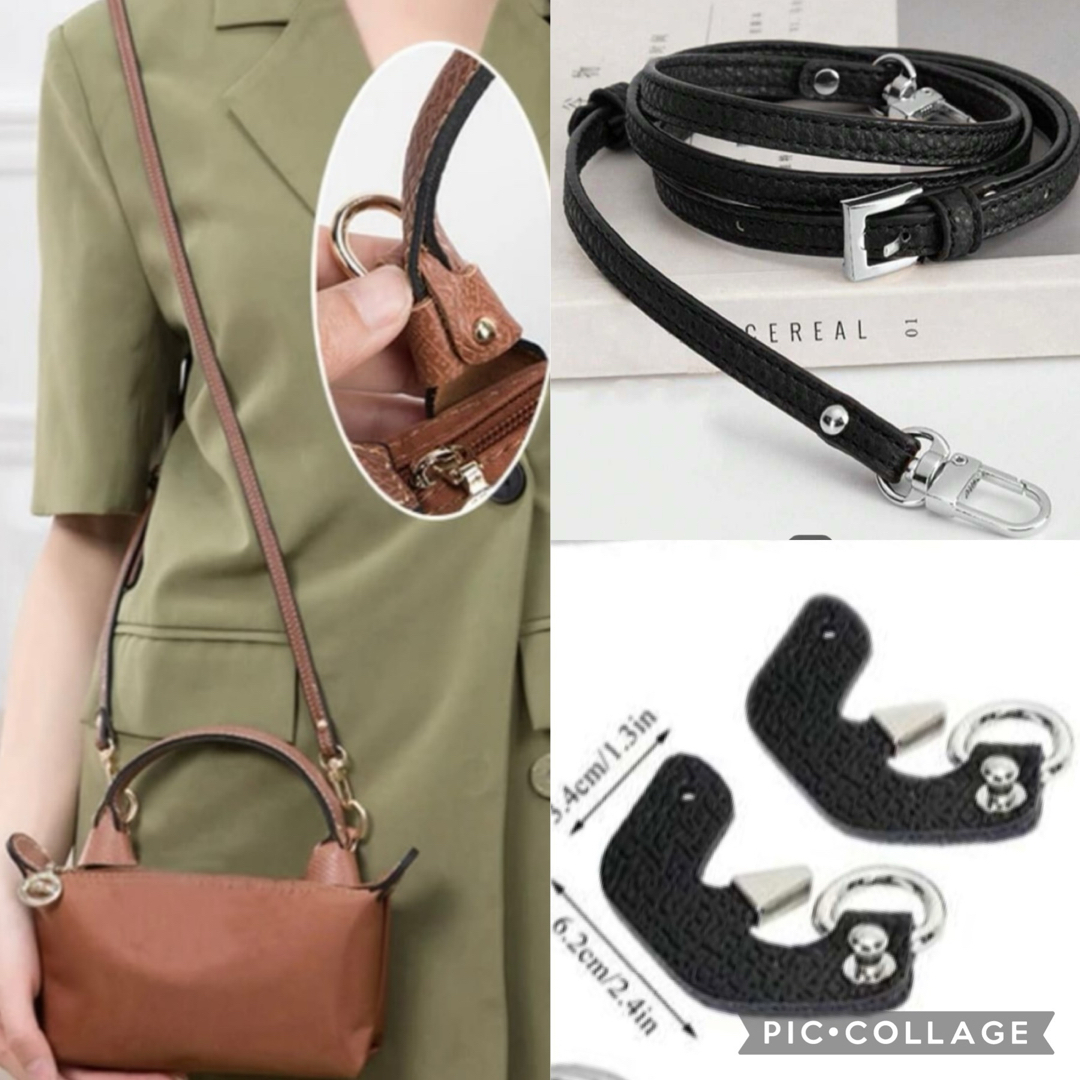 LONGCHAMP(ロンシャン)のロンシャン　Longchamp用　レザー　カスタムショルダーベルト　バッグパーツ レディースのバッグ(その他)の商品写真