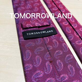 トゥモローランド(TOMORROWLAND)の【美品】TOMORROWLAND ワインレッド　ペイズリー　ネクタイ(ネクタイ)