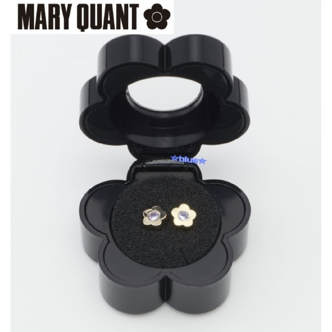 MARY QUANT(マリークワント)のマリークワント 訳あり ピアス カラービジュー  ケース付き マリーク ゴールド レディースのアクセサリー(ピアス)の商品写真