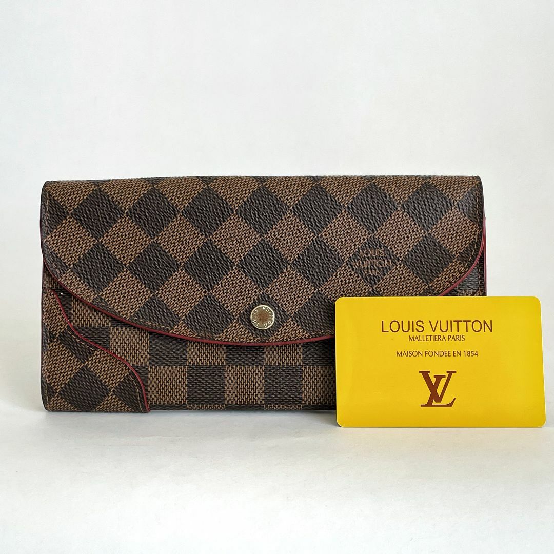 LOUIS VUITTON(ルイヴィトン)の美品☆ LOUIS VUITTON ルイヴィトン ダミエ カイサ 長財布 茶 レディースのファッション小物(財布)の商品写真