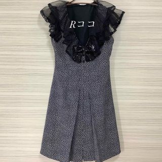 miumiu ワンピース　黒　ミディアム　レース