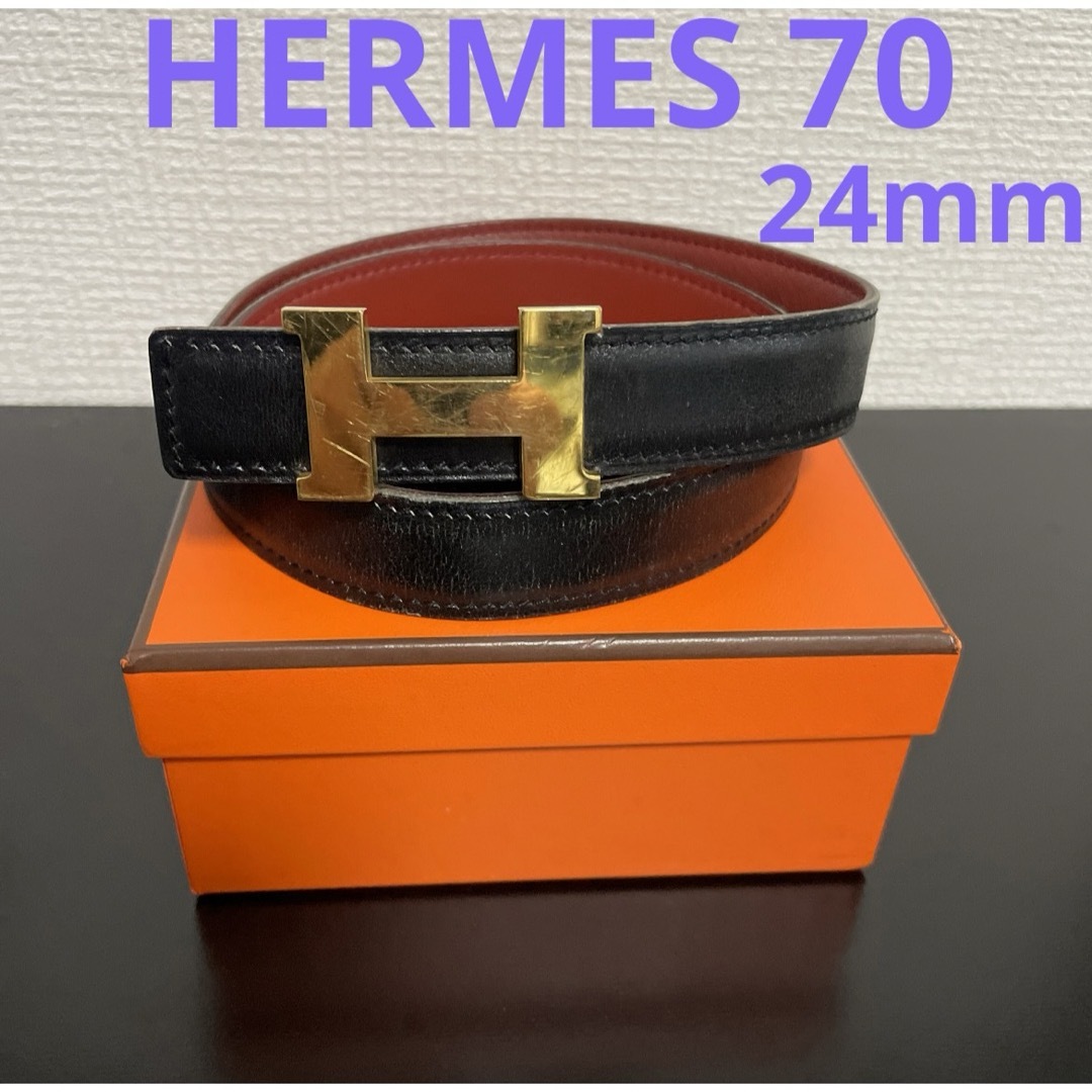 HERMES エルメス　ミニコンスタンスリバーシブルベルト70 ゴールドバックル | フリマアプリ ラクマ