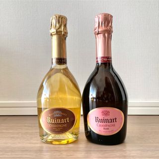 モエエシャンドン(MOËT & CHANDON)の【高級シャンパン】送料込！ルイナール ブランドブラン &ロゼ　375ml 2本(シャンパン/スパークリングワイン)