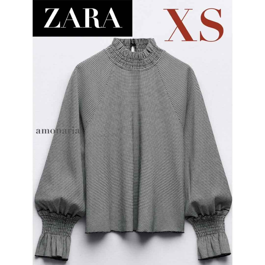 【新品】ZARA 千鳥格子柄シャツ シャツブラウス　ブラウス　シャツ　千鳥格子 | フリマアプリ ラクマ