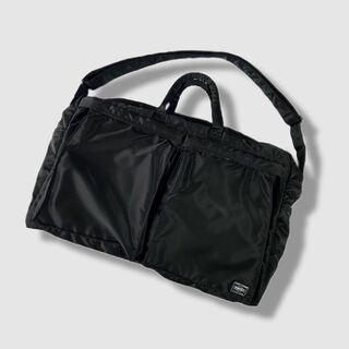 ポーター(PORTER)の美品 PORTER 2way タンカー ダッフルバッグ ボストン ブラック 旅行(トラベルバッグ/スーツケース)