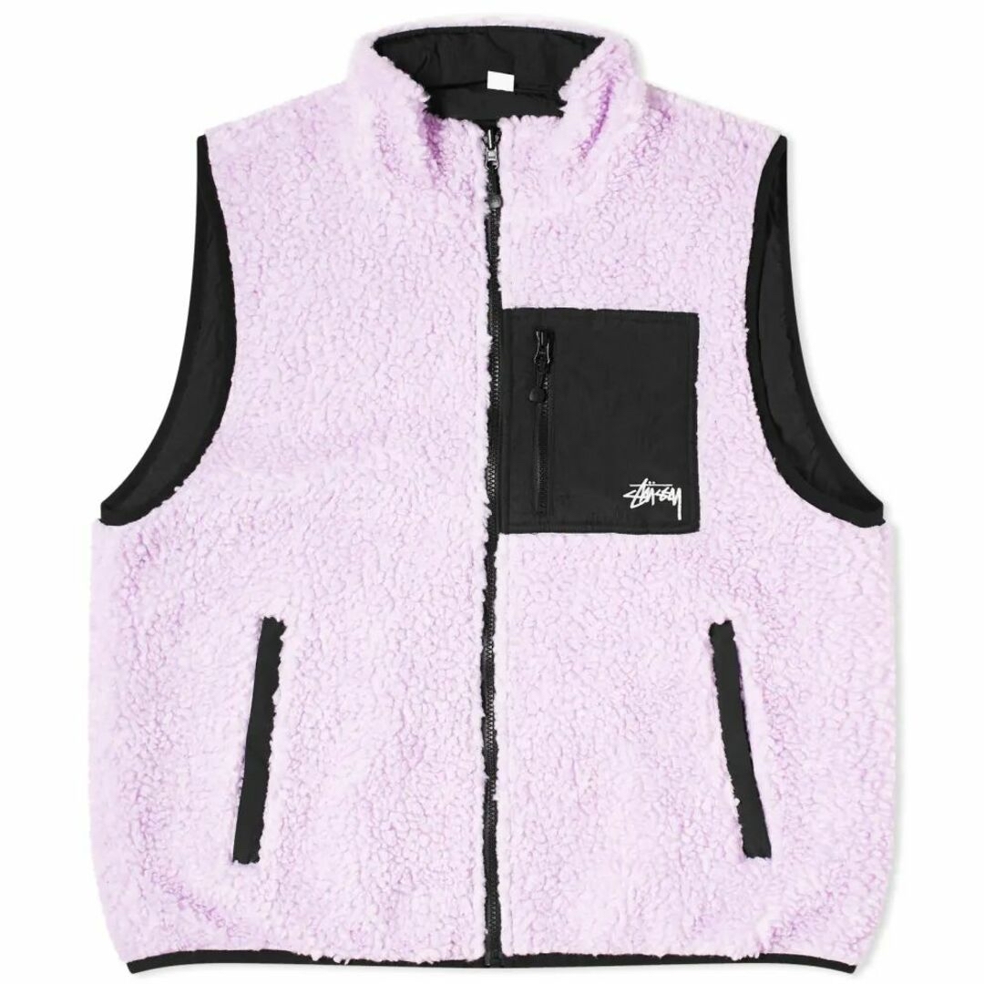 STUSSY(ステューシー)のStussy SHERPA REVERSIBLE VEST LAVENDER　L メンズのトップス(ベスト)の商品写真