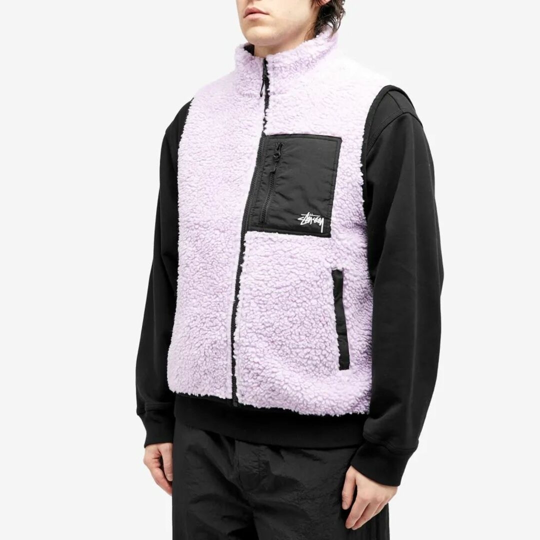 STUSSY(ステューシー)のStussy SHERPA REVERSIBLE VEST LAVENDER　L メンズのトップス(ベスト)の商品写真